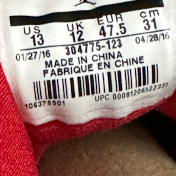 Jordan 7 Olympics 2016 Sz 13 Wht/Blue/Red - Picture 5 of 5